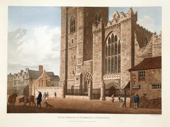 Façade ouest de la cathédrale Saint-Patrick, Dublin, 1793